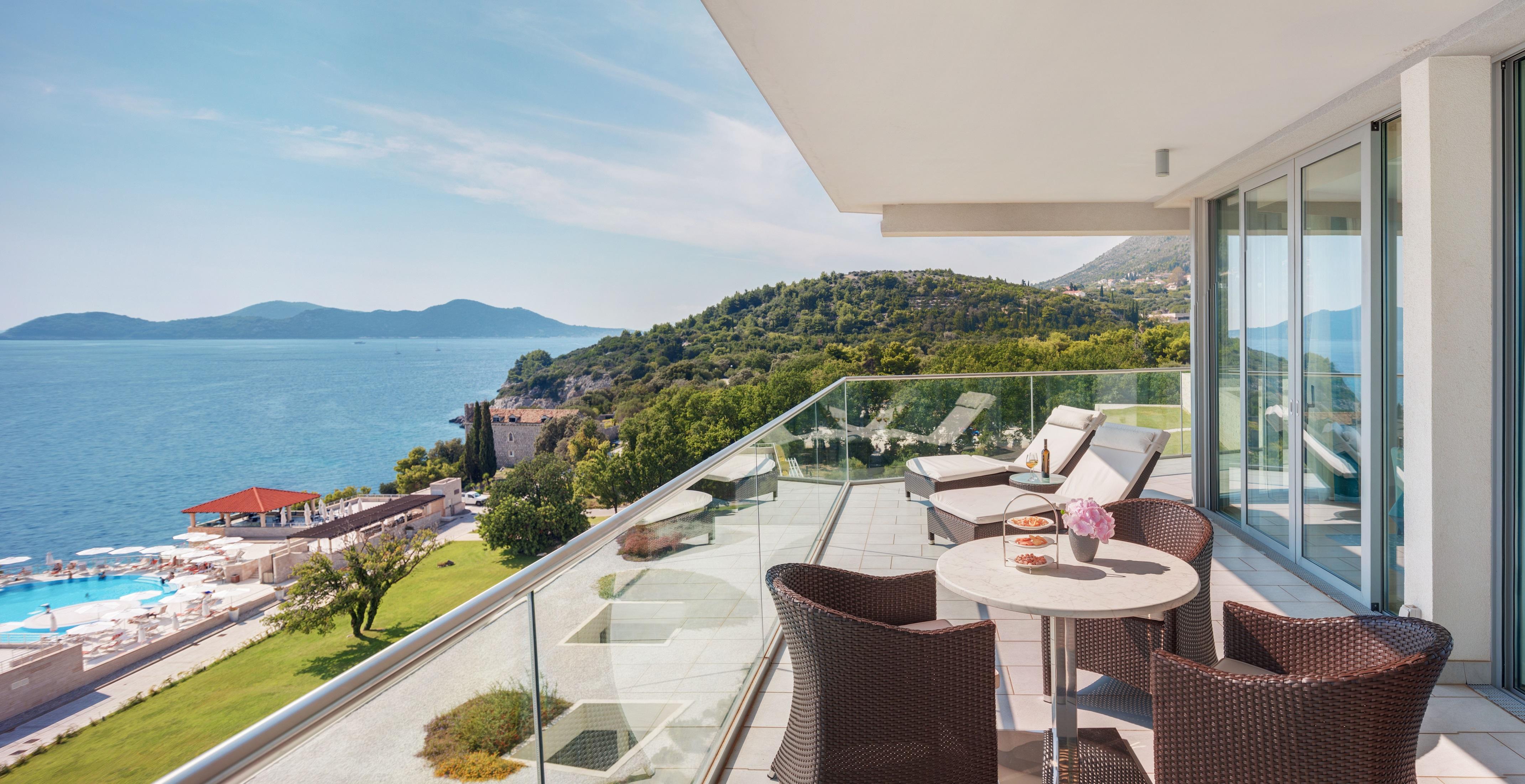 Hotel Sun Gardens Dubrovnik Orasac Esterno foto View from the hotel